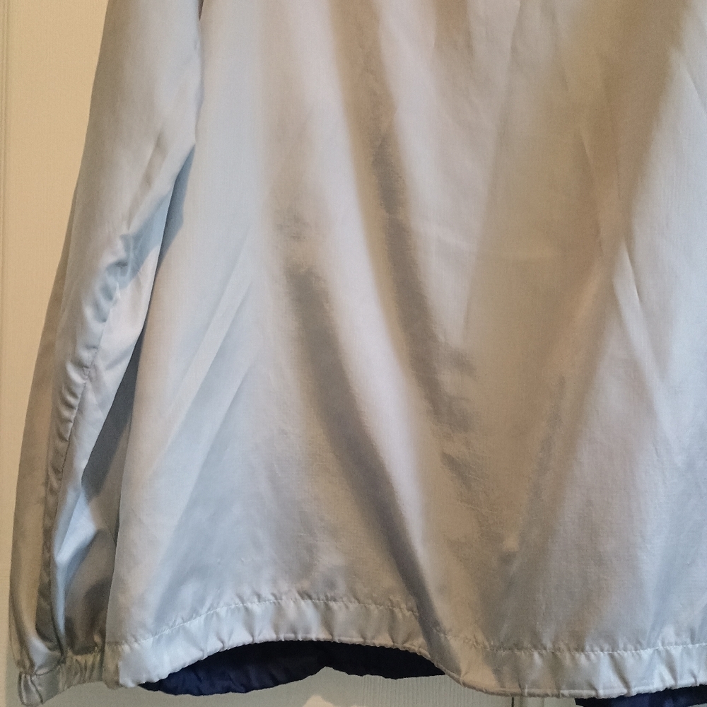 Red Camel Large Colorblock Windbreaker Half Zip Jacket Hidden Pocket Hooded 30” - Picture 10 of 12